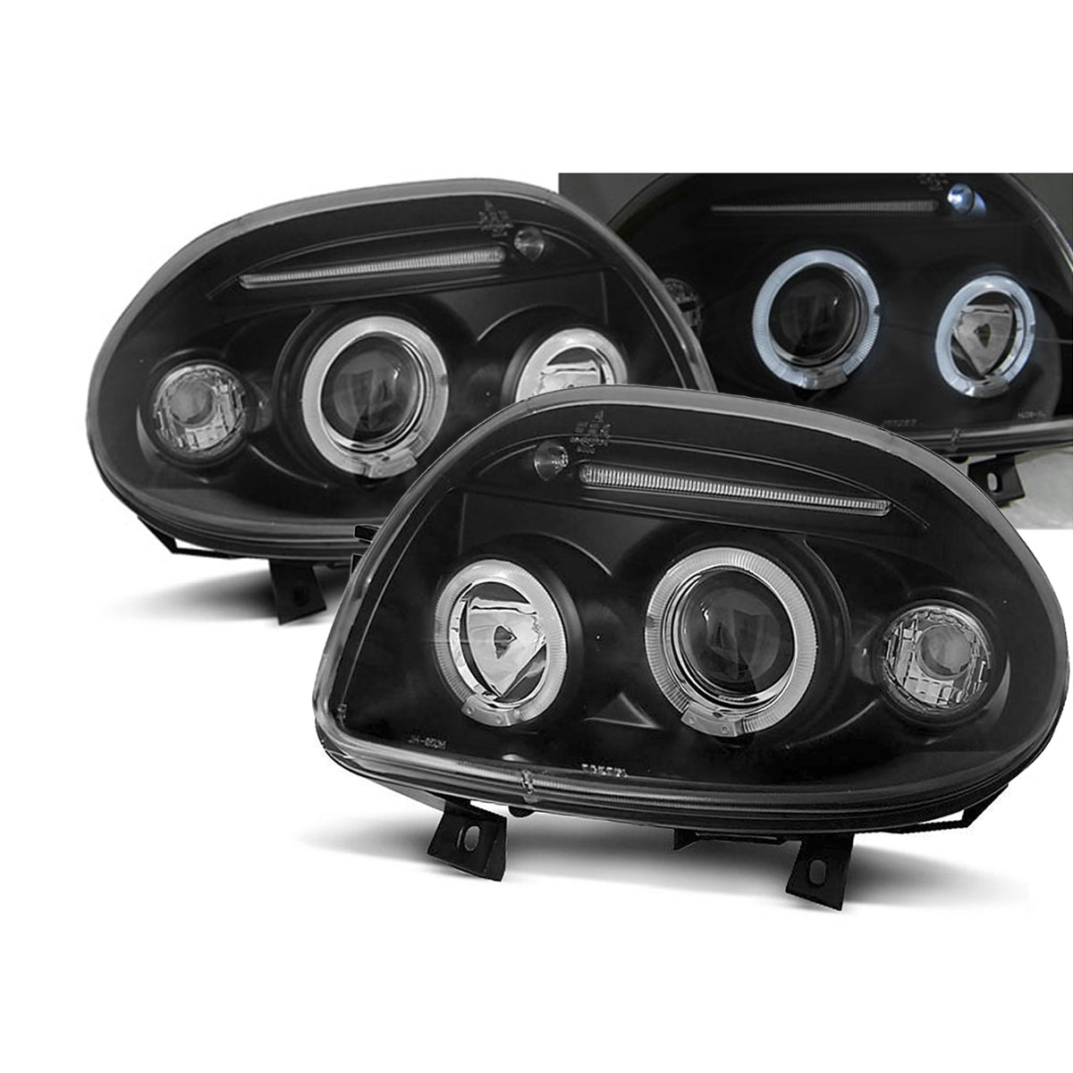 Scheinwerfer Renault Clio II 09.98-05.01 Angel Eyes Schwarz