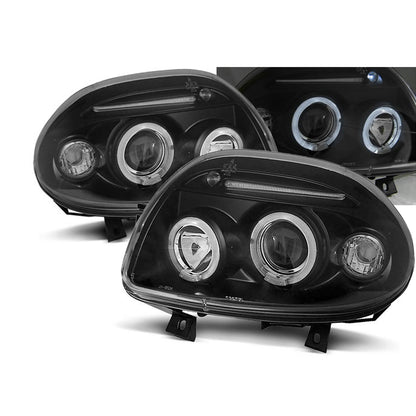 Scheinwerfer Renault Clio II 09.98-05.01 Angel Eyes Schwarz