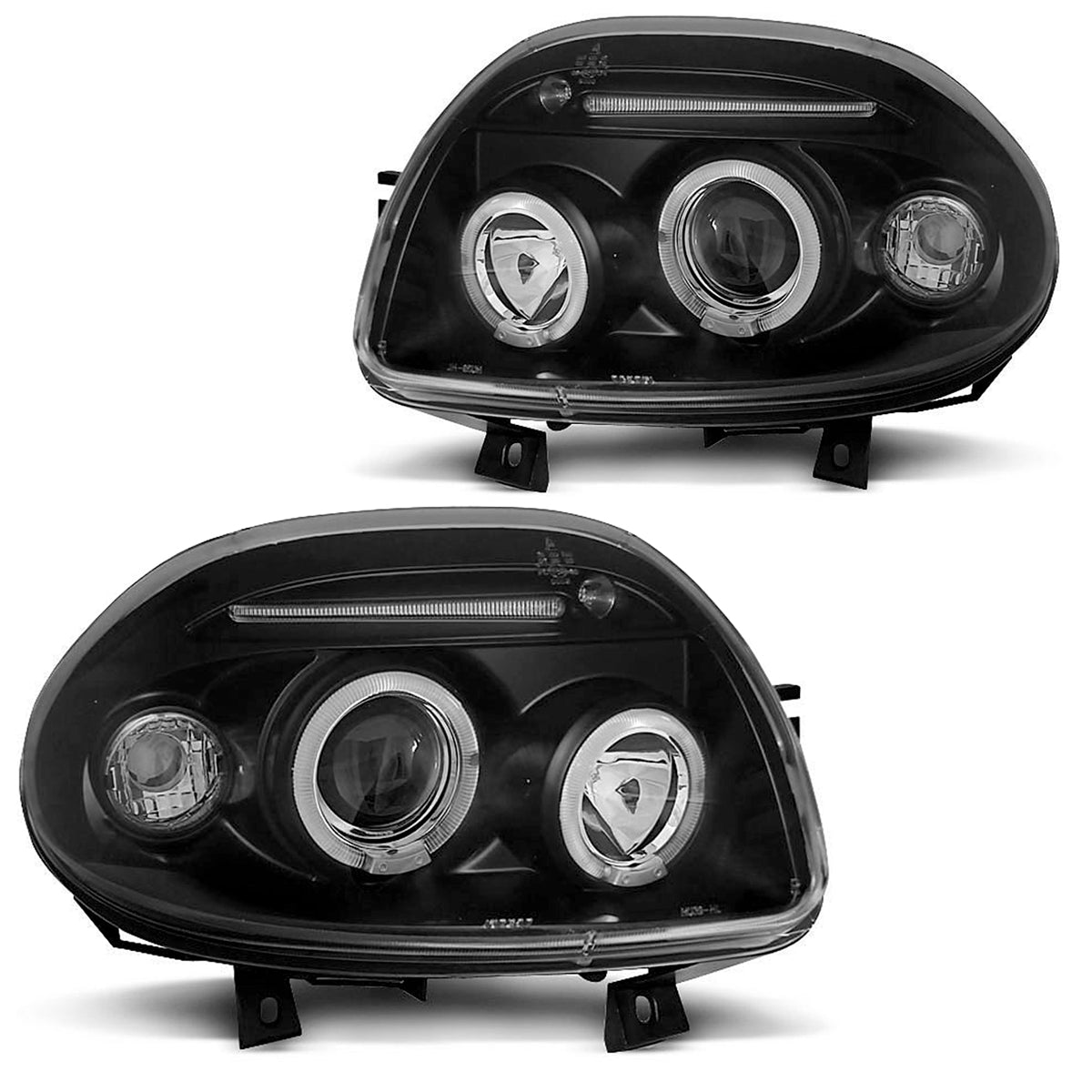 Scheinwerfer Renault Clio II 09.98-05.01 Angel Eyes Schwarz
