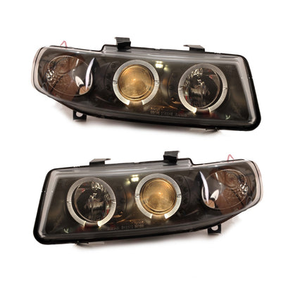 Scheinwerfer Halogen Schwarz passend für SEAT TOLEDO II Limousine (1M2) und SEAT LEON (1M1) 1999-2005