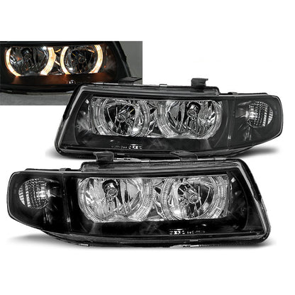 Scheinwerfer Angel Eyes Schwarz passend für Seat Leon / Toledo 04.99-08.04