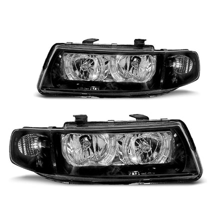 Scheinwerfer Angel Eyes Schwarz passend für Seat Leon / Toledo 04.99-08.04