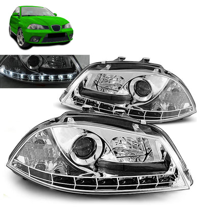 Scheinwerfer Daylight Chrom passend für Seat Ibiza 6L 04.02-08