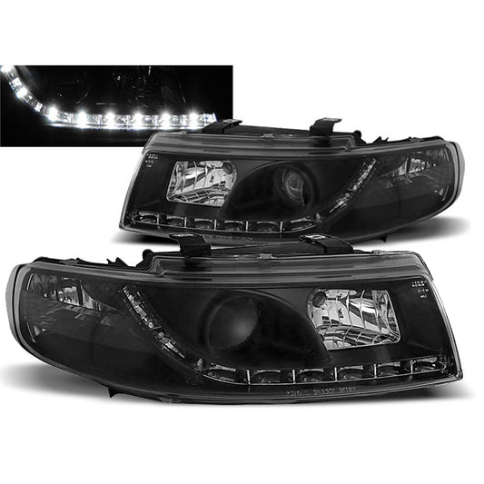 Scheinwerfer Daylight Schwarz passend für Seat Leon / Toledo 04.99-08.04