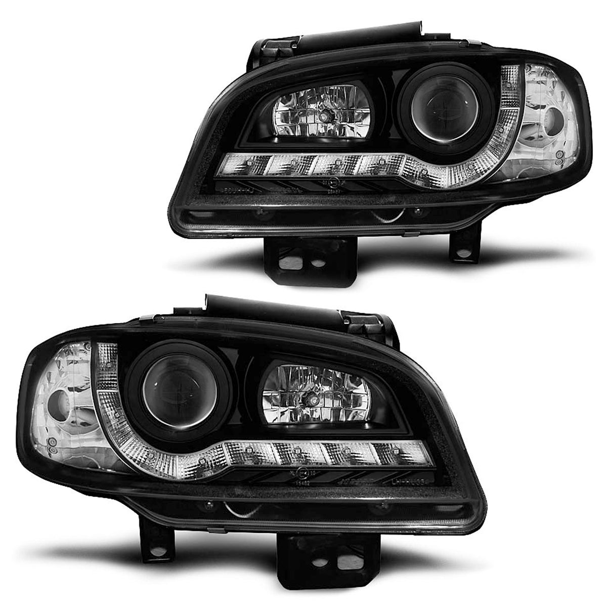 Scheinwerfer Daylight Schwarz passend für Seat Ibiza/Cordoba 09.99-03.02
