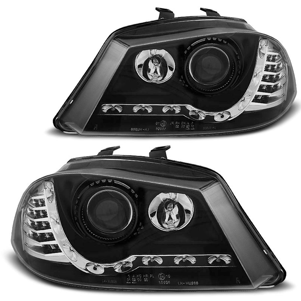 Scheinwerfer Tagfahrlicht Schwarz passend für Seat Ibiza 6L 04.02-08