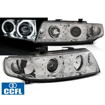 Scheinwerfer Angel Eyes CCFL Chrom passend für Seat Leon / Toledo 04.99-08.04
