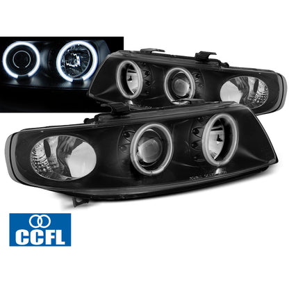 Scheinwerfer Angel Eyes CCFL Schwarz passend für Seat Leon / Toledo 04.99-08.04