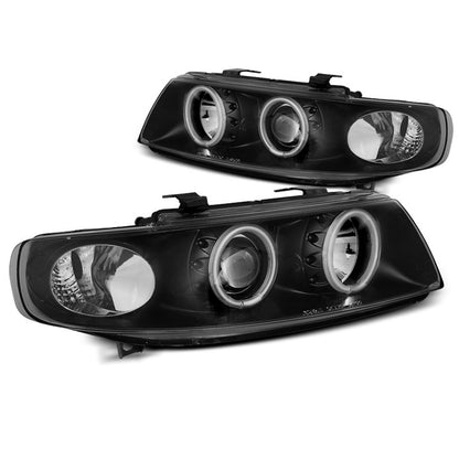 Scheinwerfer Angel Eyes CCFL Schwarz passend für Seat Leon / Toledo 04.99-08.04