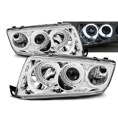 Scheinwerfer Angel Eyes Chrom passend für Skoda Fabia I 12.99-08