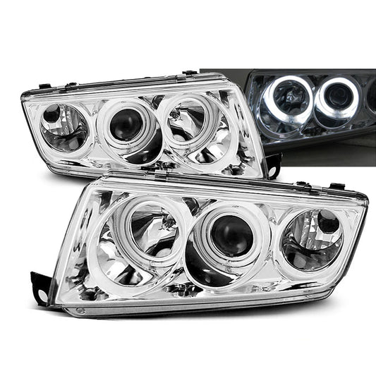 Scheinwerfer Angel Eyes Chrom passend für Skoda Fabia I 12.99-08
