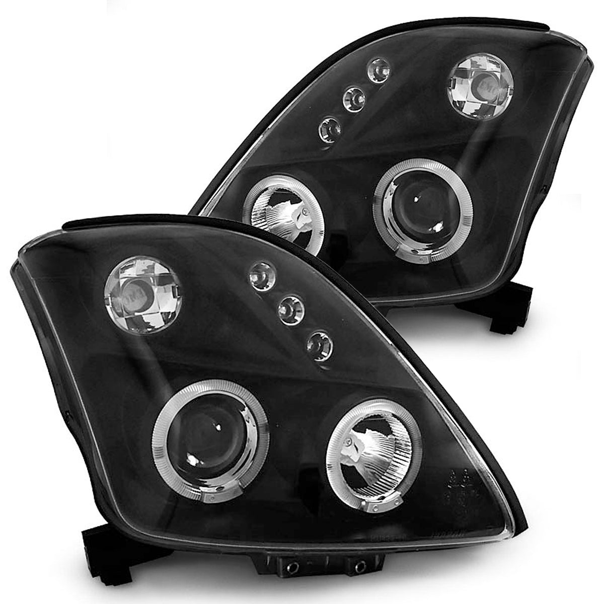 Scheinwerfer Suzuki Swift 05.05-10 Angel Eyes Schwarz