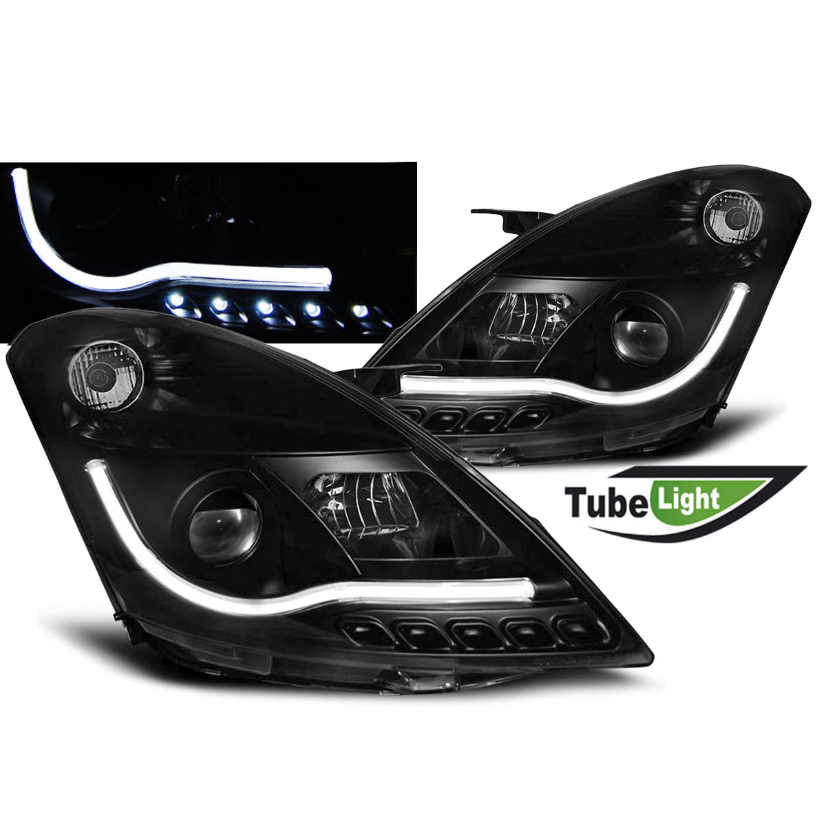 Scheinwerfer Suzuki Swift V 10-16 Tube Light Schwarz