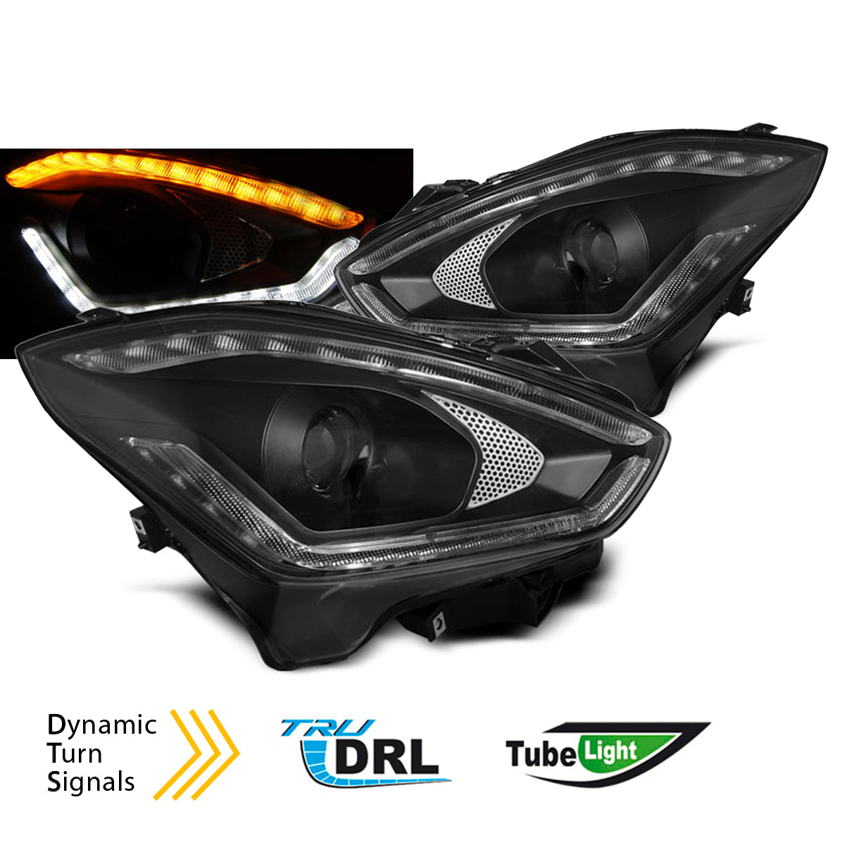 Scheinwerfer Suzuki Swift VI 17- Tube Light Seq Schwarz