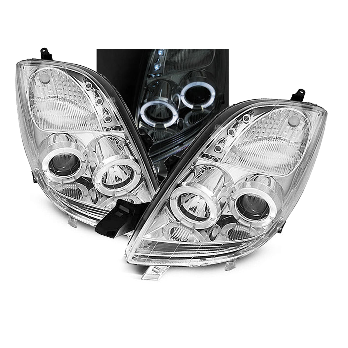 Scheinwerfer Toyota Yaris 06-09 Angel Eyes Chrom