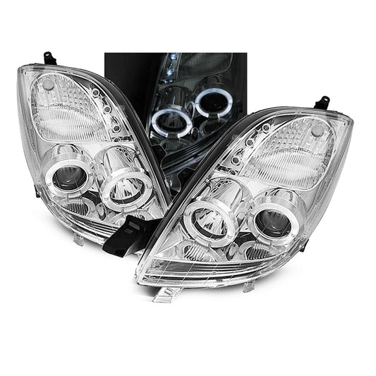 Scheinwerfer Toyota Yaris 06-09 Angel Eyes Chrom