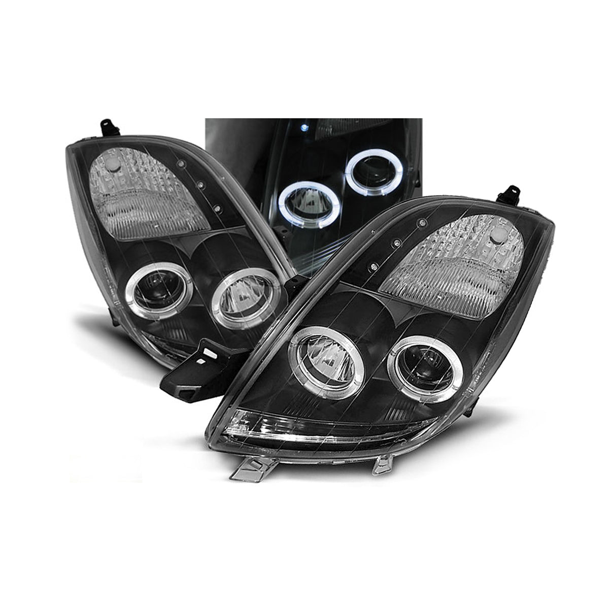 Scheinwerfer Toyota Yaris 06-09 Angel Eyes Schwarz