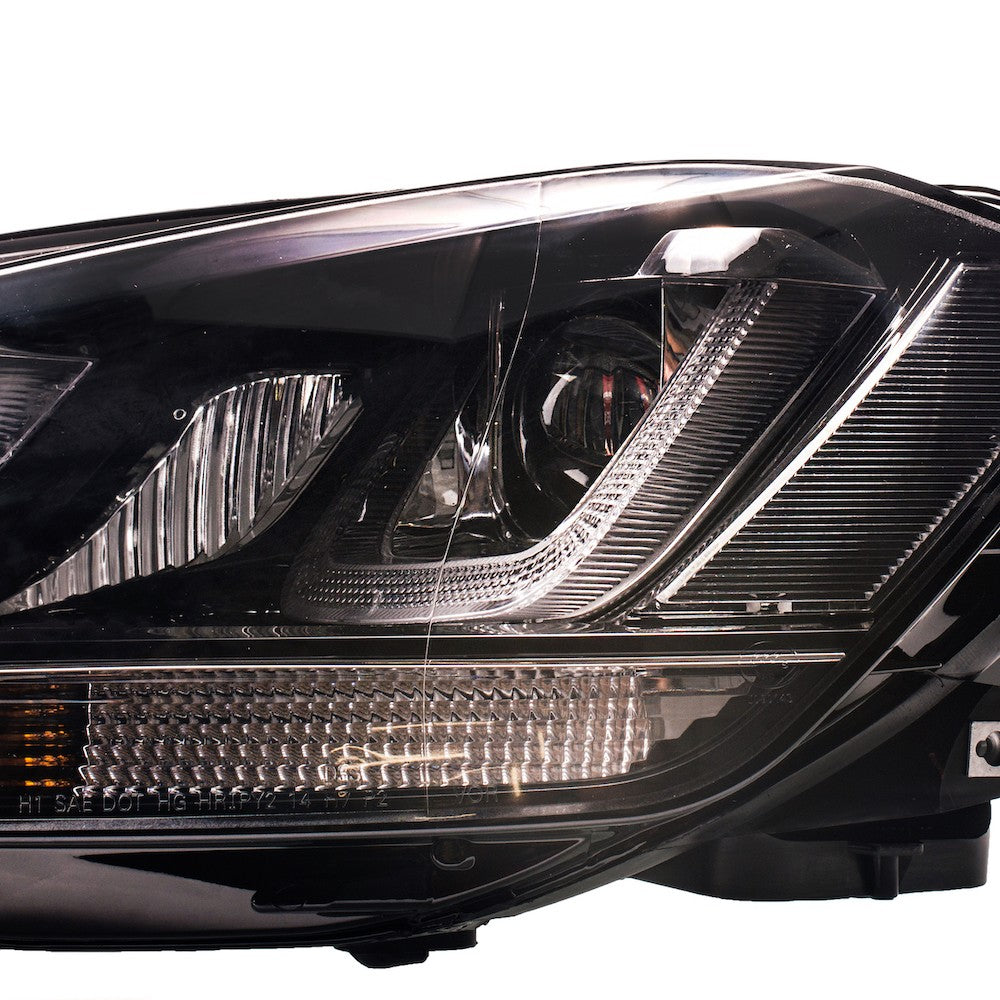 Halogen Scheinwerfer Schwarz Tagfahrlicht passend für VW Golf VII 2012-2017