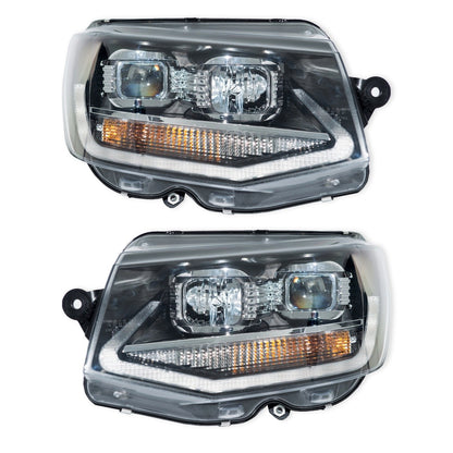Scheinwerfer Halogen Schwarz mit Tagfahrlicht passend für VW Transporter Multivan T6 2015+
