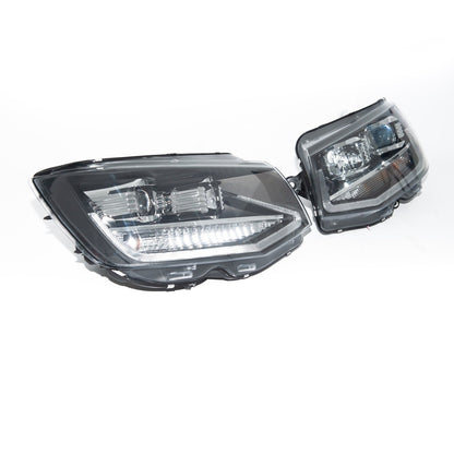 Scheinwerfer Halogen Schwarz mit Tagfahrlicht passend für VW Transporter Multivan T6 2015+