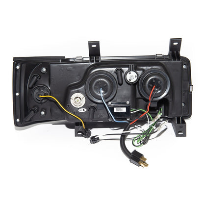 Halogen Scheinwerfer Set Schwarz passend für VW Transporter T4 1990-2003