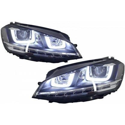LED Dynamische Chrom Scheinwerfer passend für VW Golf 7 2012-2017