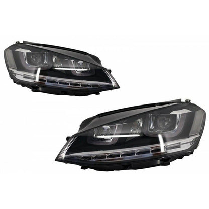 LED Dynamische Chrom Scheinwerfer passend für VW Golf 7 2012-2017