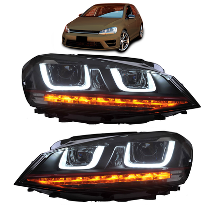 LED Dynamische Rote Scheinwerfer passend für VW Golf 7 2012-2017