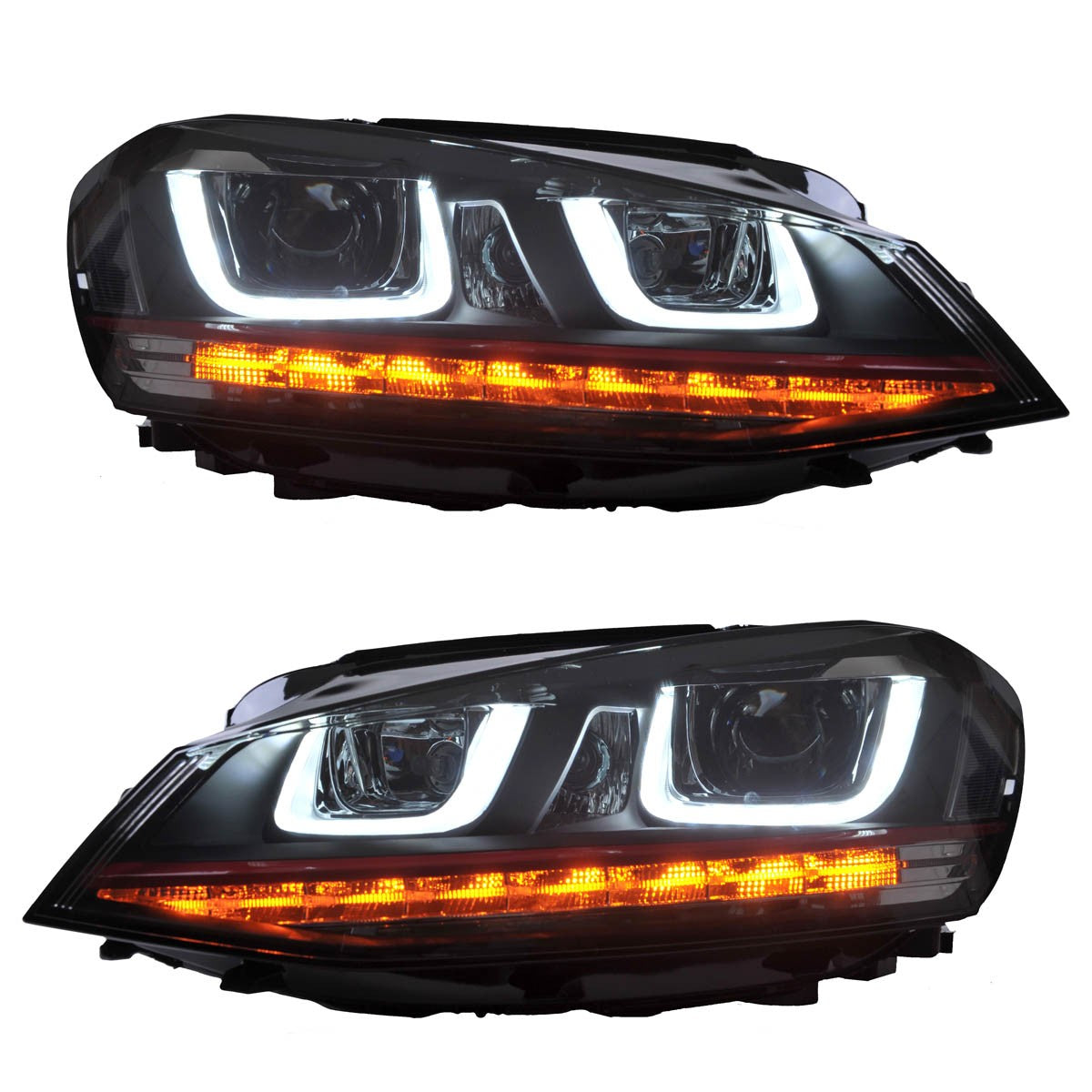 LED Dynamische Rote Scheinwerfer passend für VW Golf 7 2012-2017