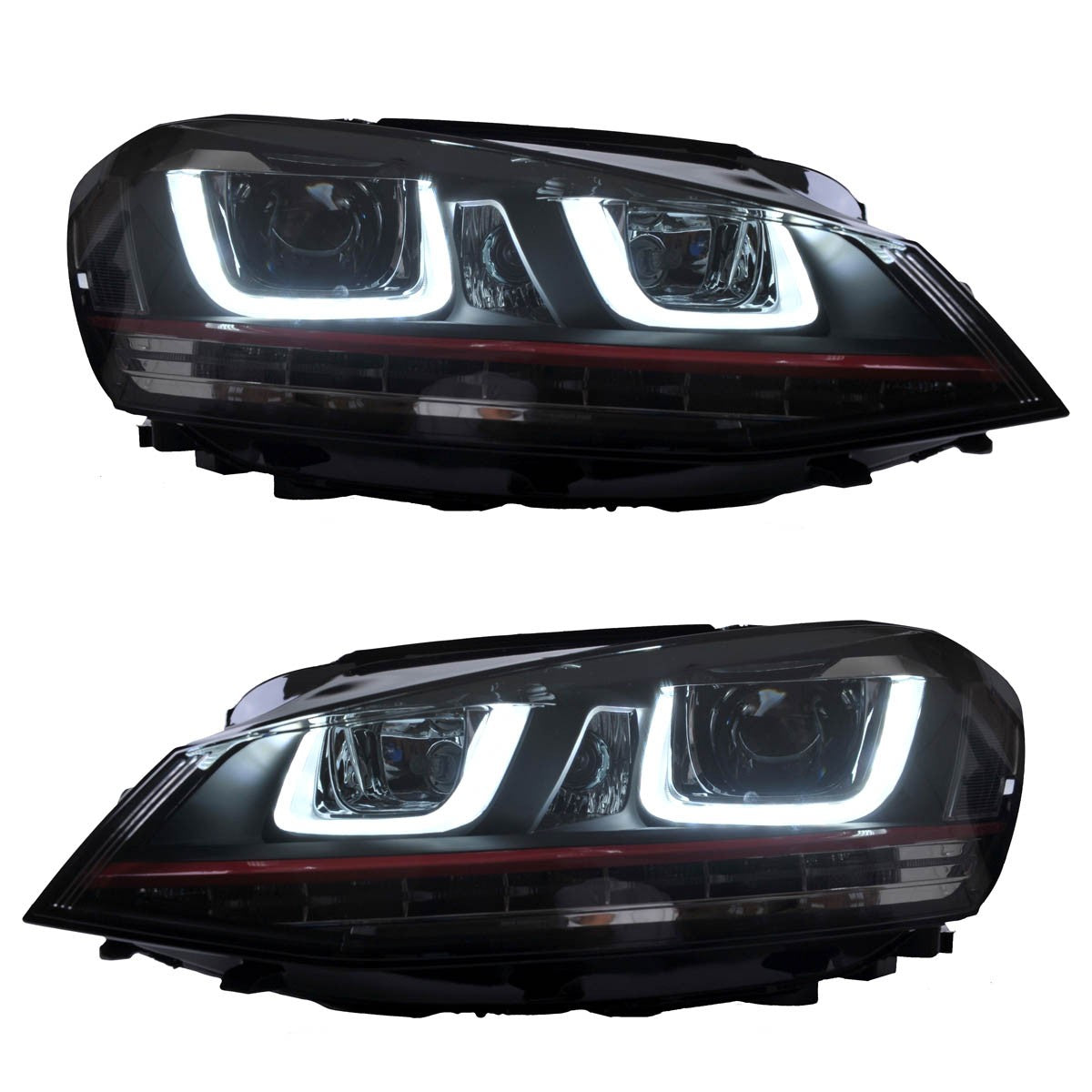 LED Dynamische Rote Scheinwerfer passend für VW Golf 7 2012-2017