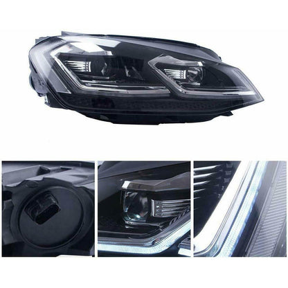 LED Dynamische Chrom Scheinwerfer passend für VW Golf 7 2012-2017