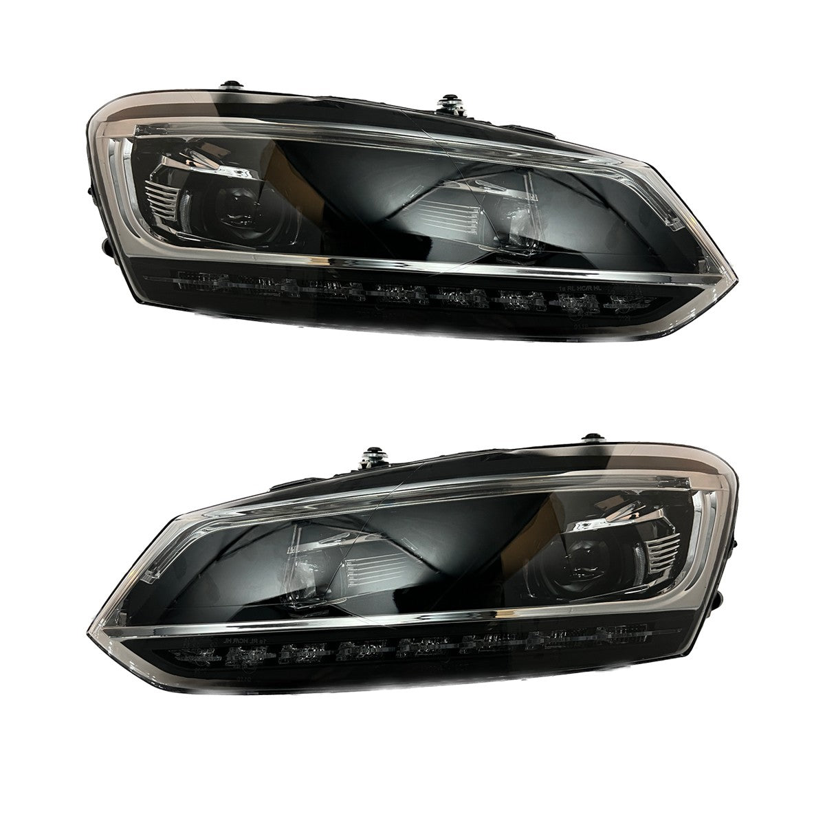 Schwarze Halogen-Scheinwerfer passend für VW Polo V (6R, 6C) 2009-2014