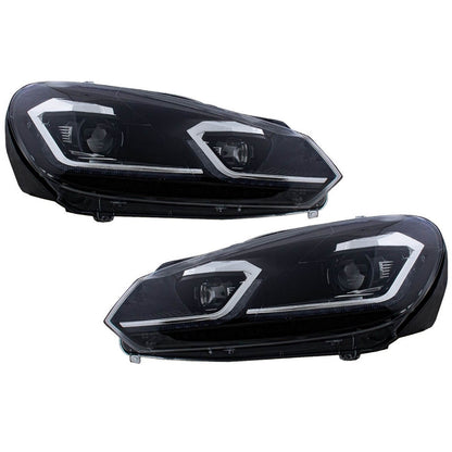 LED Dynamische Chrom-Scheinwerfer passend für VW Golf 6 2008-2012