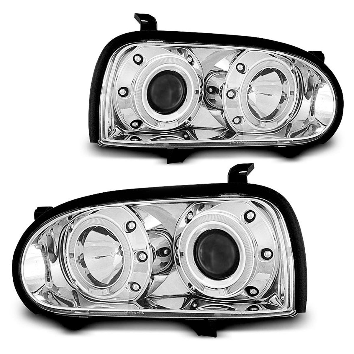 Scheinwerfer Angel Eyes Chrom passend für VW Golf 3 09.91-08.97