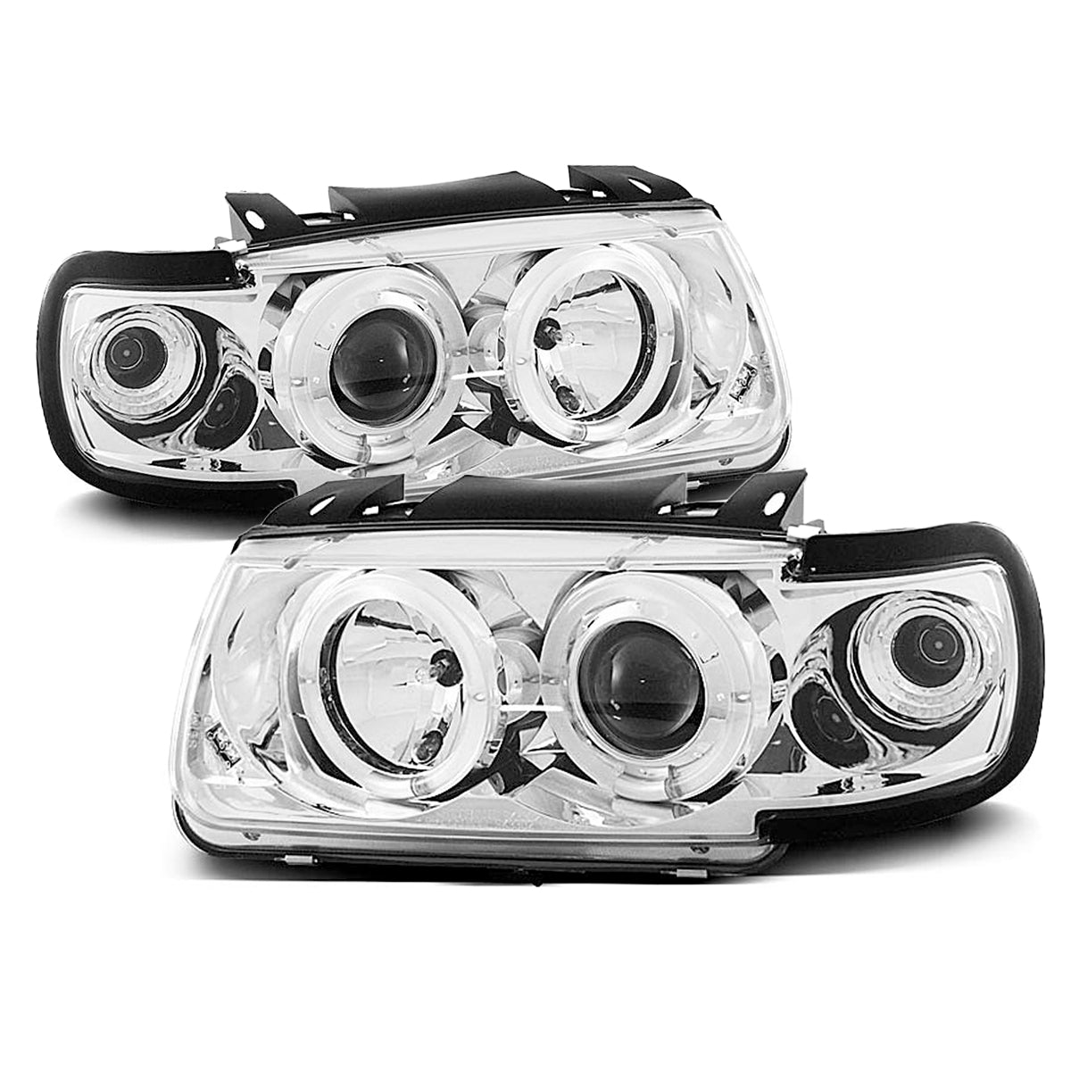 Scheinwerfer Angel Eyes Chrom passend für VW Polo 6N 10.94-09.99 Schrägheck