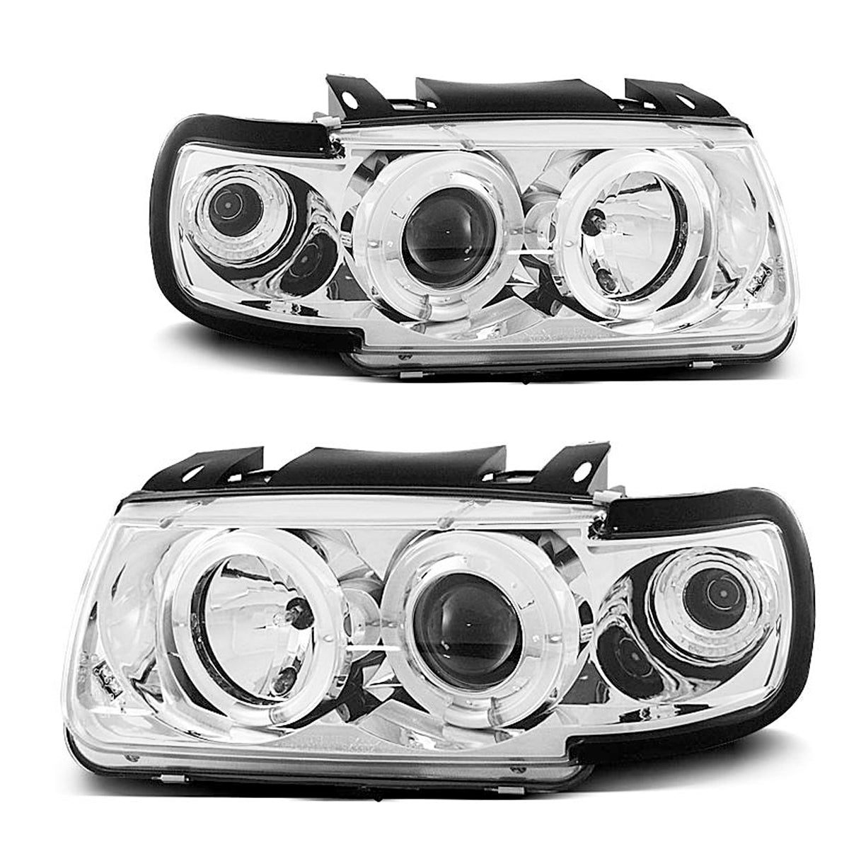 Scheinwerfer Angel Eyes Chrom passend für VW Polo 6N 10.94-09.99 Schrägheck