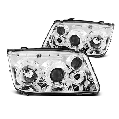 Scheinwerfer Angel Eyes Chrom passend für VW Bora 09.98-07.05