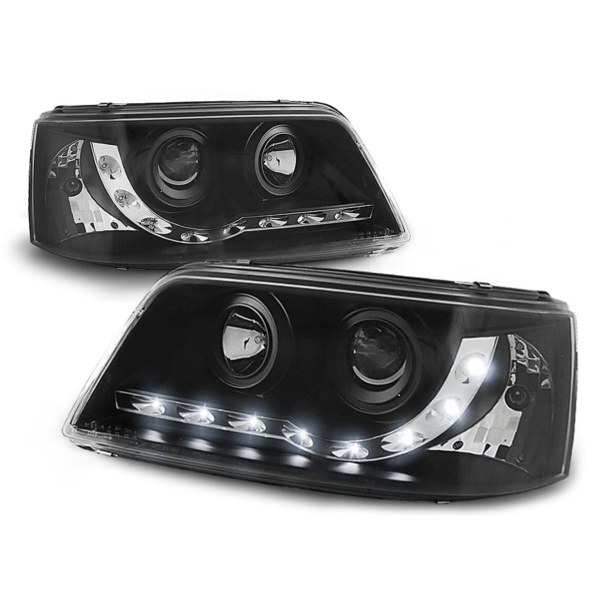 Scheinwerfer Tagfahrlicht Schwarz passend für VW T5 04.03-08.09