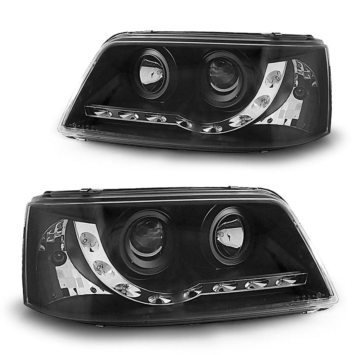Scheinwerfer Tagfahrlicht Schwarz passend für VW T5 04.03-08.09