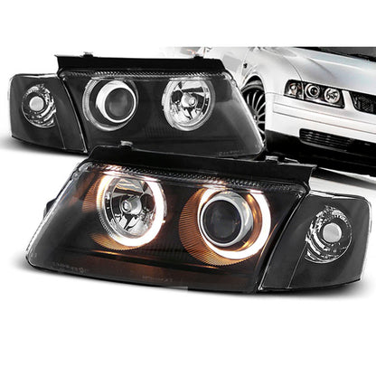 Scheinwerfer Angel Eyes Schwarz passend für VW Passat B5 3B 11.96-08.00