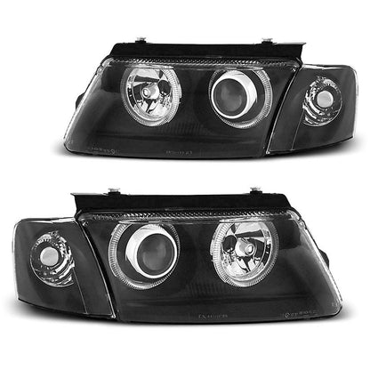 Scheinwerfer Angel Eyes Schwarz passend für VW Passat B5 3B 11.96-08.00