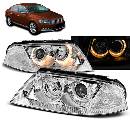 Scheinwerfer Angel Eyes Chrom passend für VW Passat 3BG B5 FL 09.00-03.05