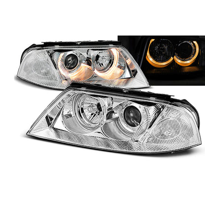 Scheinwerfer Angel Eyes Chrom passend für VW Passat 3BG B5 FL 09.00-03.05