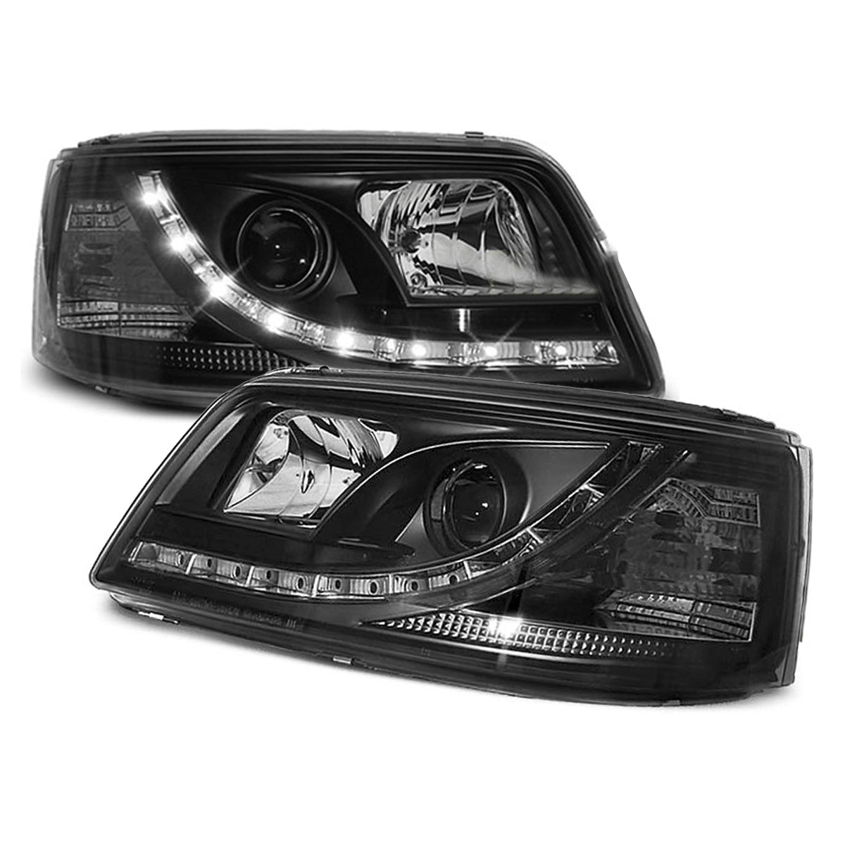 Scheinwerfer Daylight Schwarz passend für VW T5 04.03-08.09