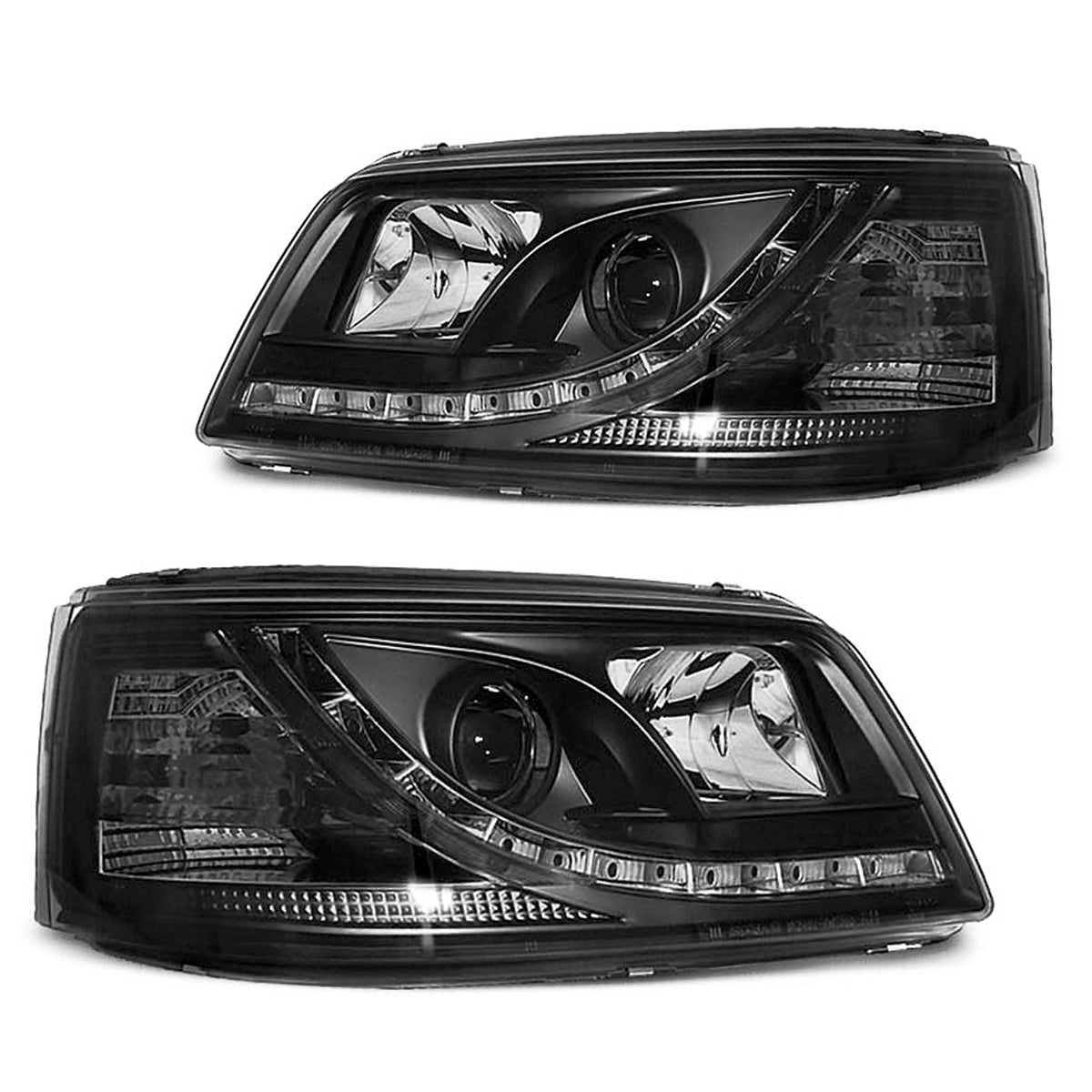 Scheinwerfer Daylight Schwarz passend für VW T5 04.03-08.09