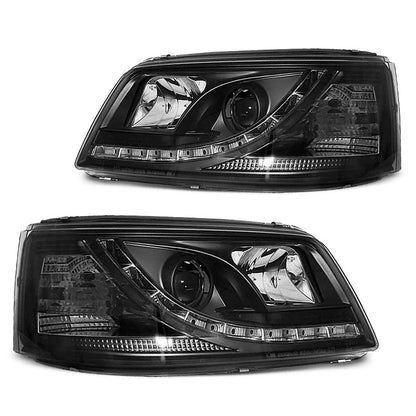 Scheinwerfer Daylight Schwarz passend für VW T5 04.03-08.09