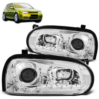 Scheinwerfer Daylight Chrom passend für VW Golf 3 09.91-08.97