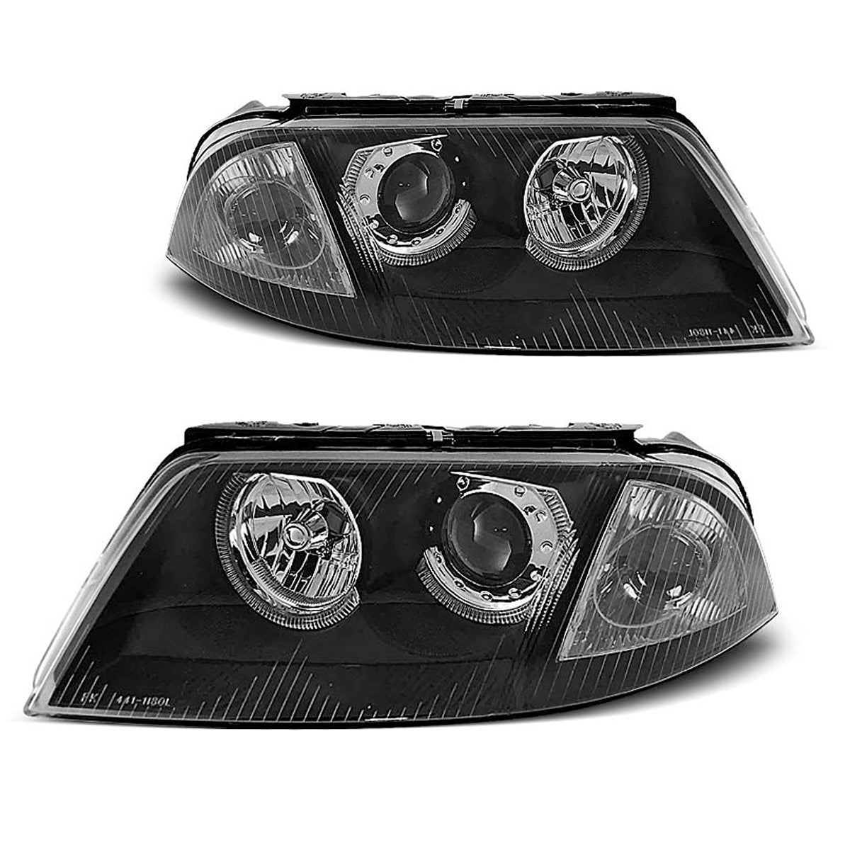 Scheinwerfer Angel Eyes Schwarz passend für VW Passat 3BG B5 FL 09.00-03.05
