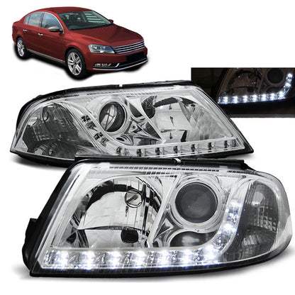 Scheinwerfer Daylight Chrom passend für VW Passat 3BG B5 FL 09.00-03.05