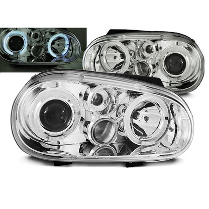 Scheinwerfer VW Golf 4 09.97-09.03 Angel Eyes Chrom
